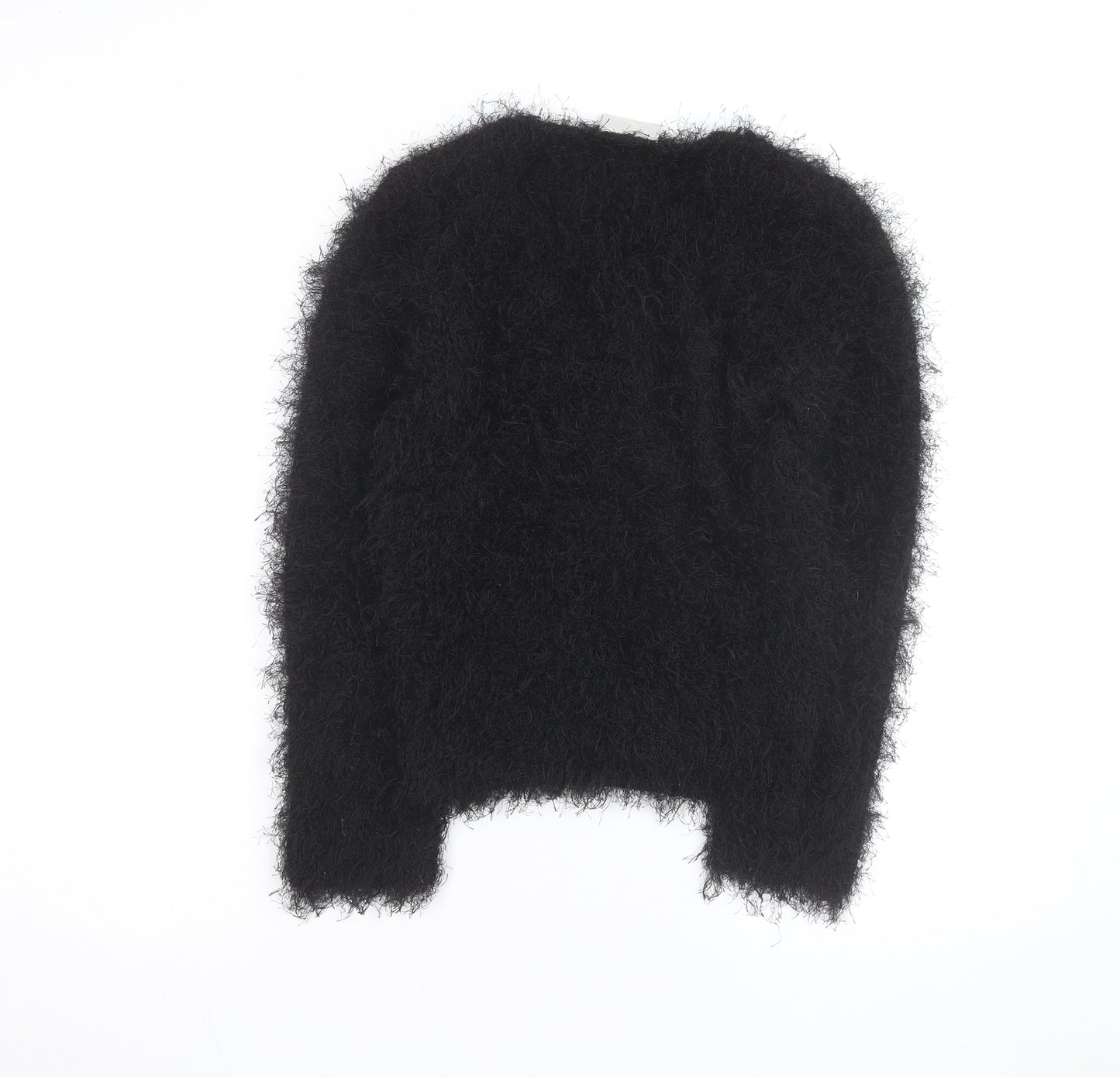 New Look Women’s Black Fluffy Knit Pullover Jumper Size S