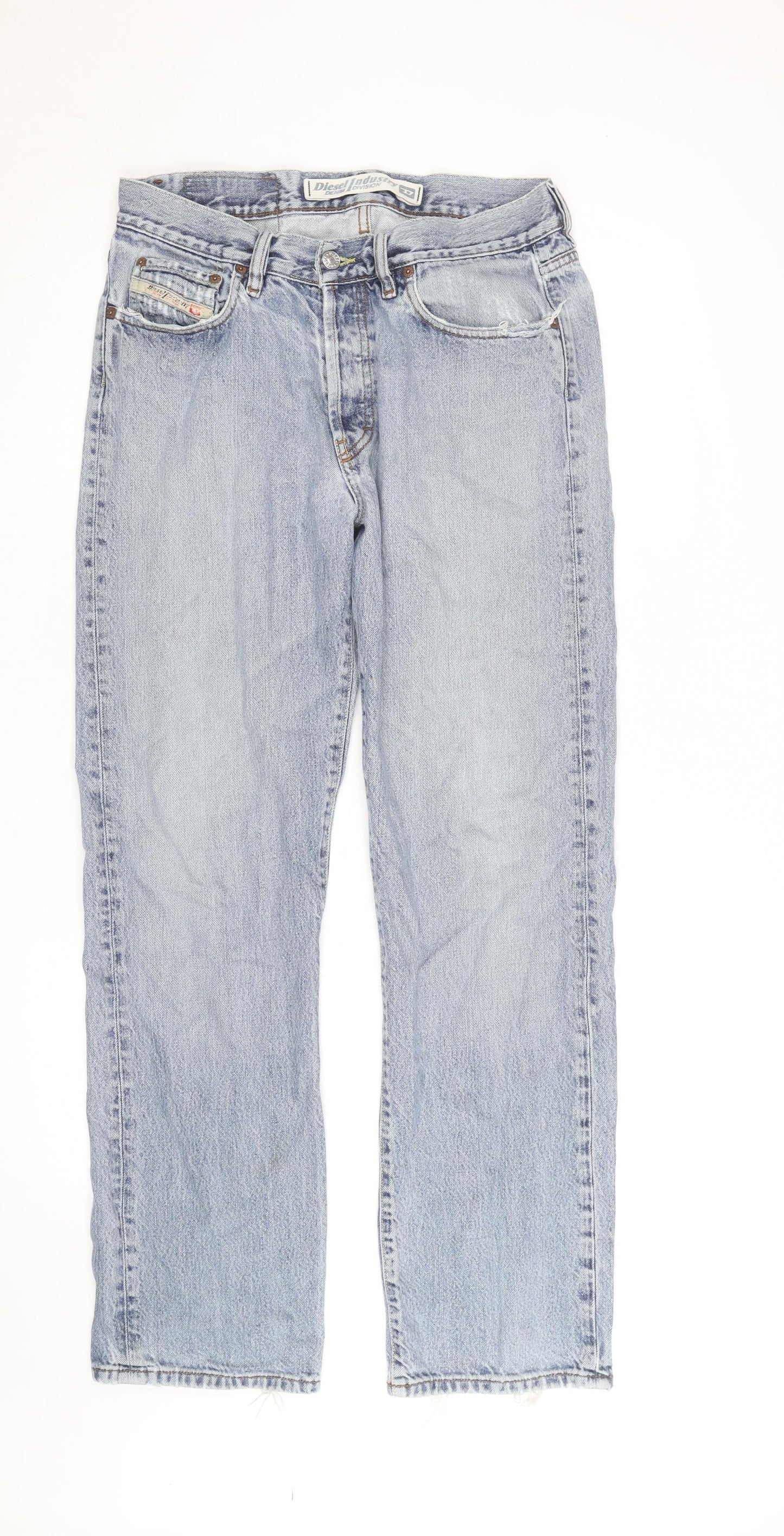 Diesel Industry Men’s Light Blue Straight Jeans Size 32 Regular Denim