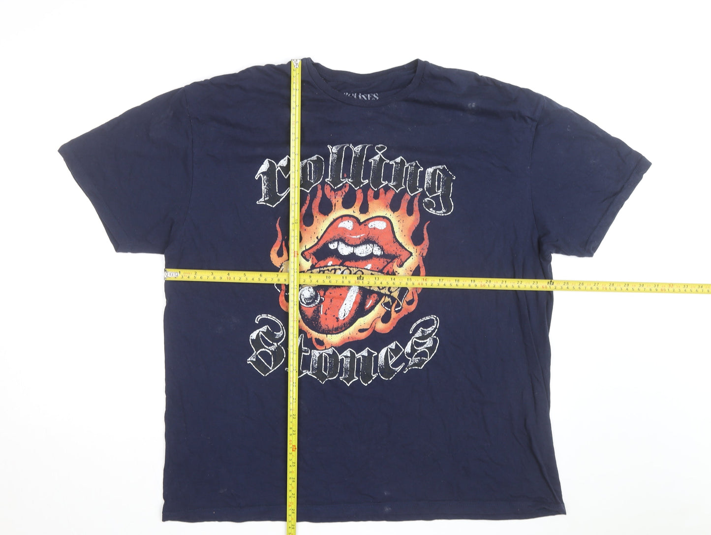 Rolling Stones Men's Navy 2XL Graphic Band T-Shirt