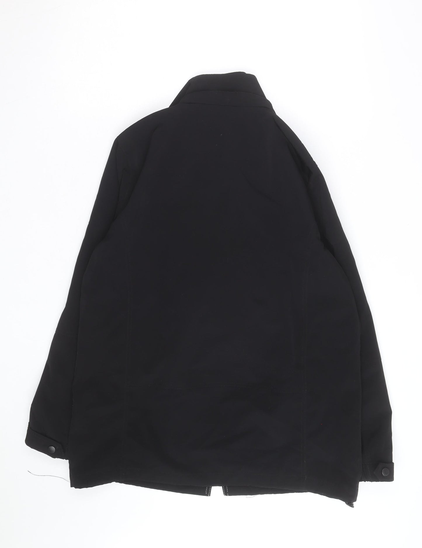 Liz Claiborne Men's Black Softshell Full Zip Mid-Length Jacket S