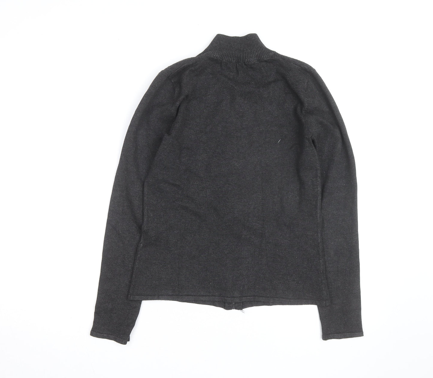 Belldini Women's Black Full Zip Mock Neck Knit Jumper M