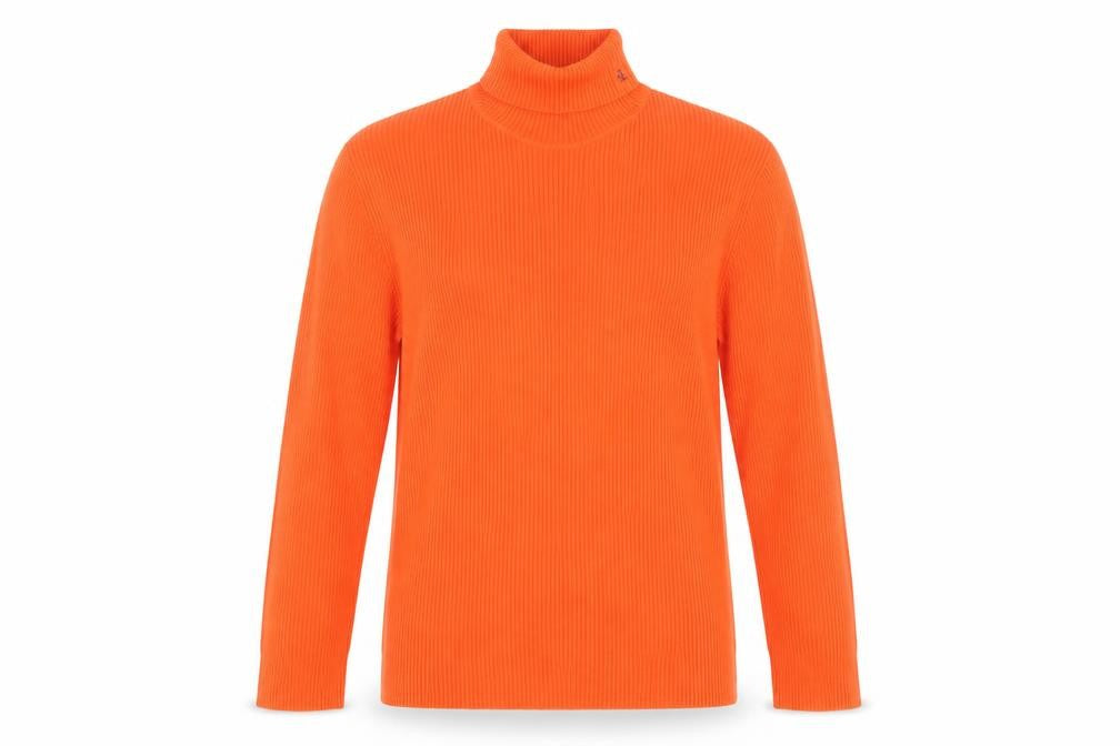 Ralph Lauren Men's Orange Cotton Roll Neck Jumper Size M