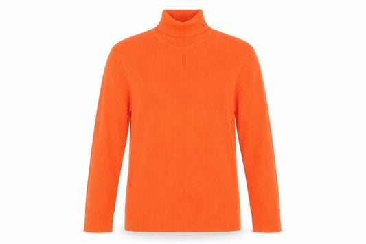 Ralph Lauren Men's Orange Cotton Roll Neck Jumper Size M
