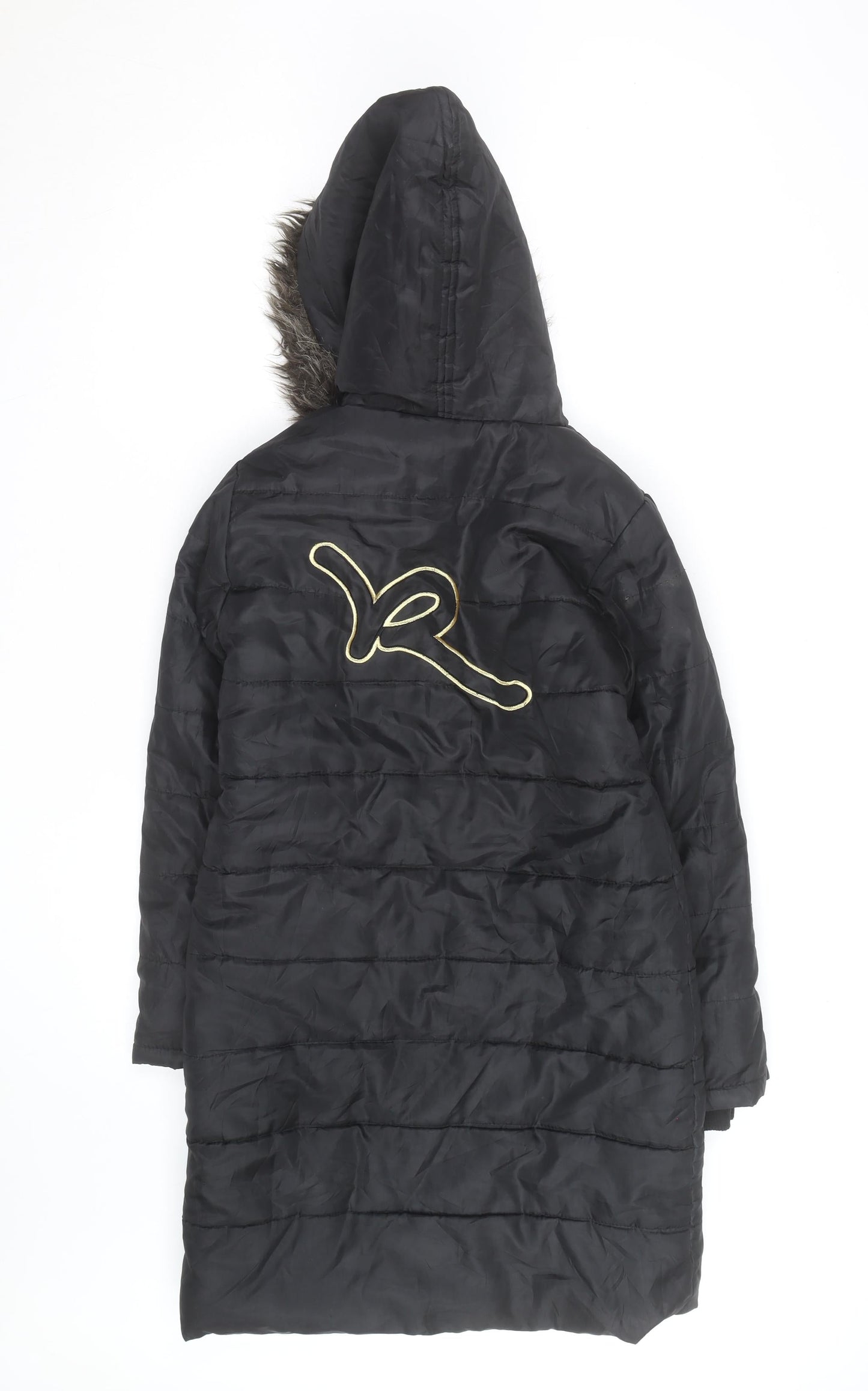 Rocawear Men's Black Hooded Padded Parka Coat Size M