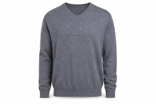 Gap Men's Grey V-Neck Merino Wool Pullover Jumper Size S