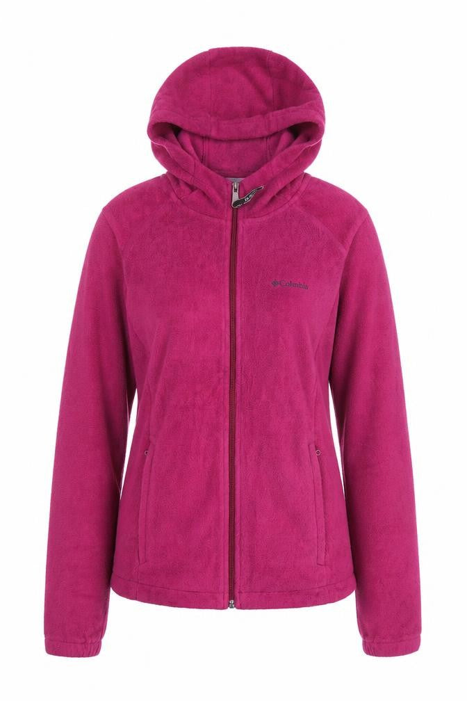 Columbia Women's Pink Fleece Full Zip Hooded Sweatshirt Size S