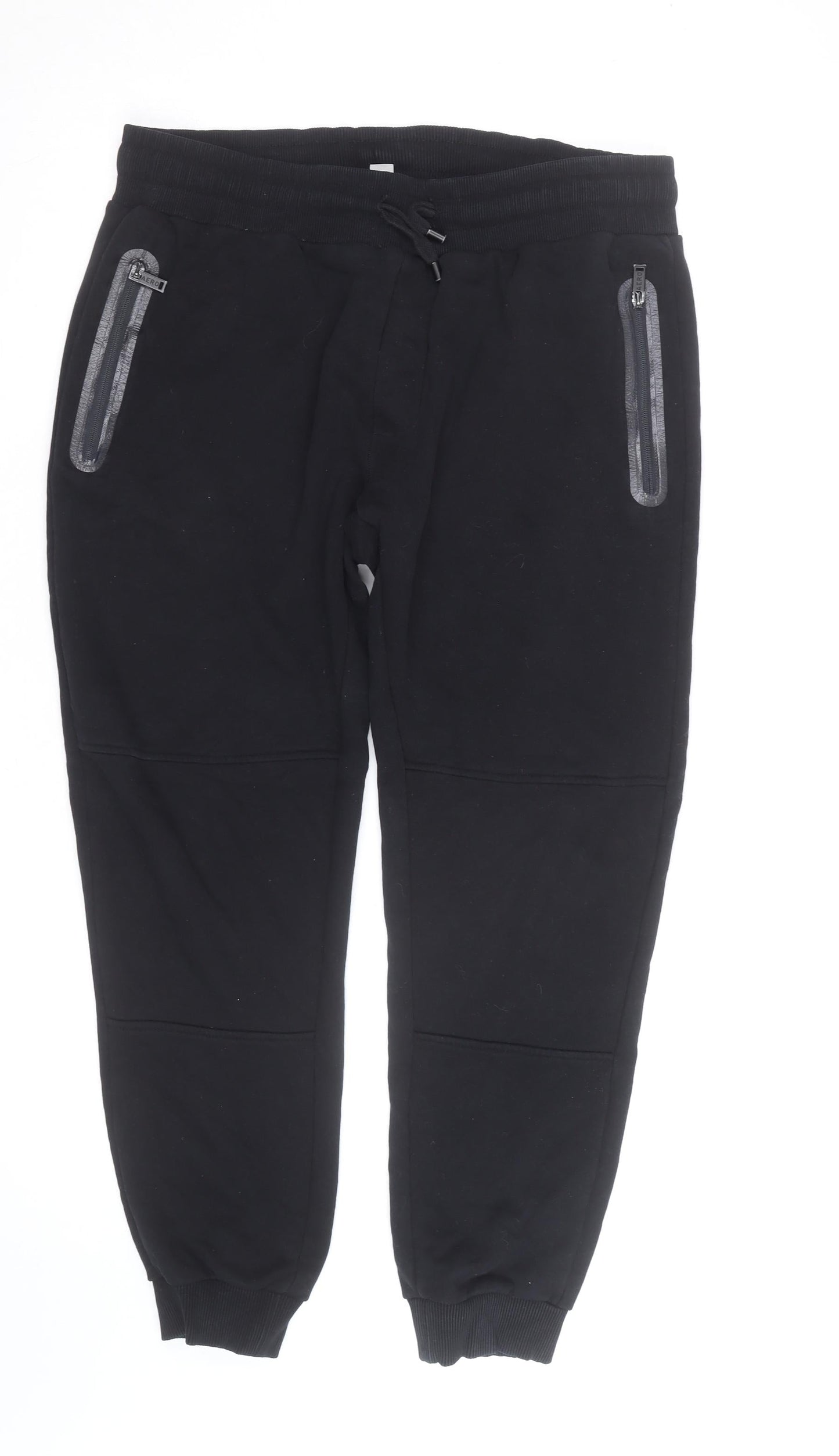 Aéropostale Men's Black XL Jogger Fleece Sweatpants with Zip Pockets