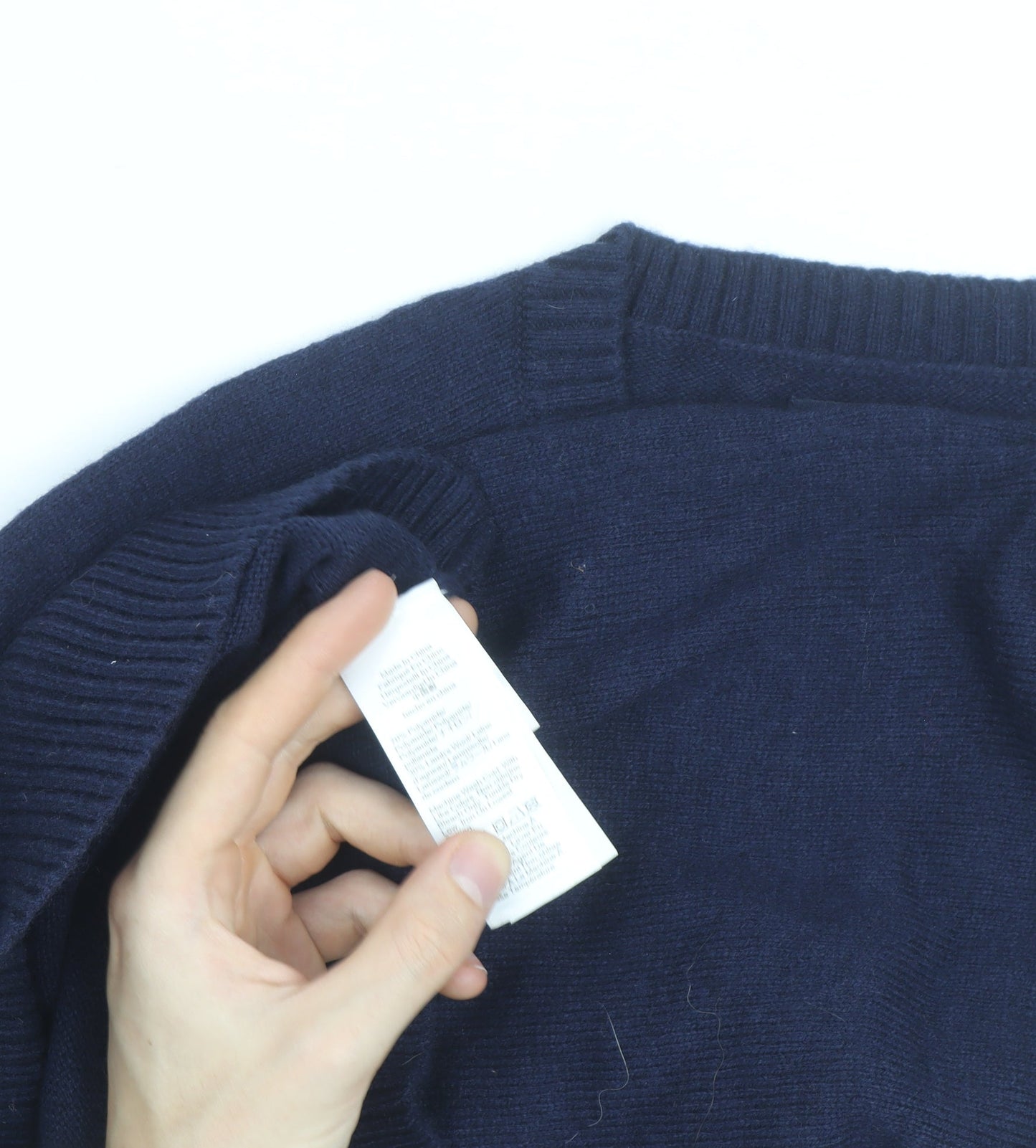J.Crew Men's Blue Merino Wool Crew Neck Pullover Jumper L