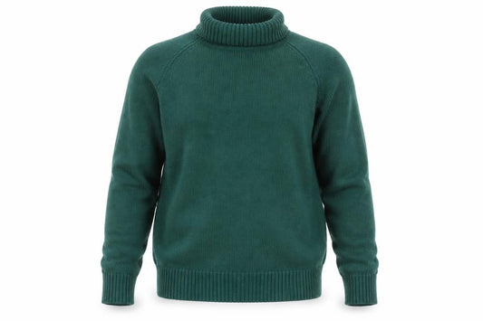 Karen Scott Men’s Green Roll Neck Cotton Jumper Size M