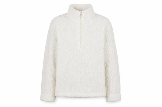 Gilly Hicks Men's White Fleece 1/2 Zip Pullover Jumper XS