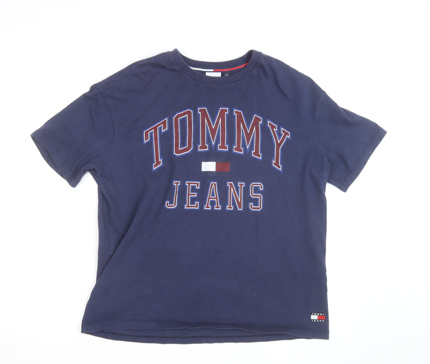Tommy Jeans Men's Blue Large Logo Graphic T-Shirt