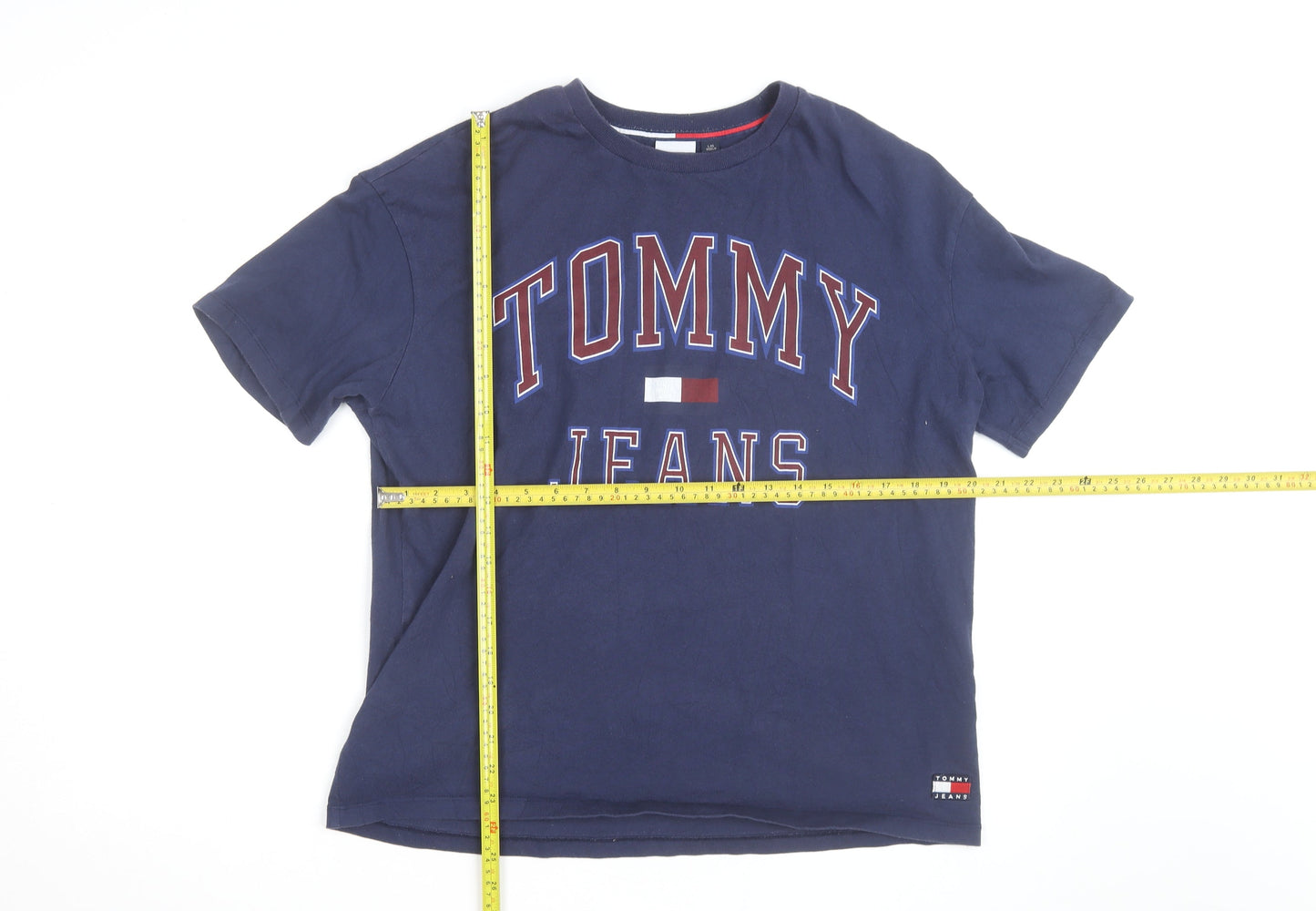 Tommy Jeans Men's Blue Large Logo Graphic T-Shirt