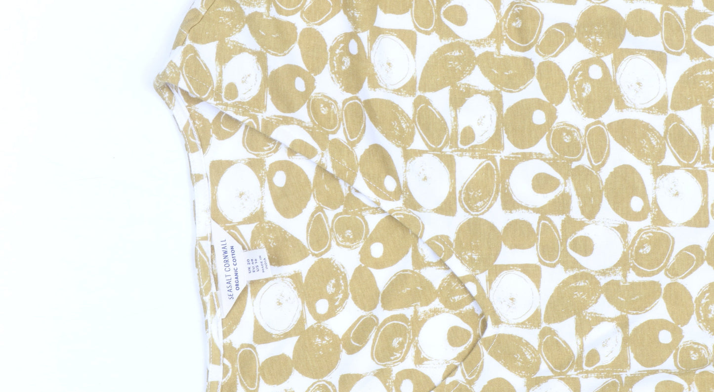 Seasalt Cornwall Women Yellow Cotton A-Line Dress Size 20