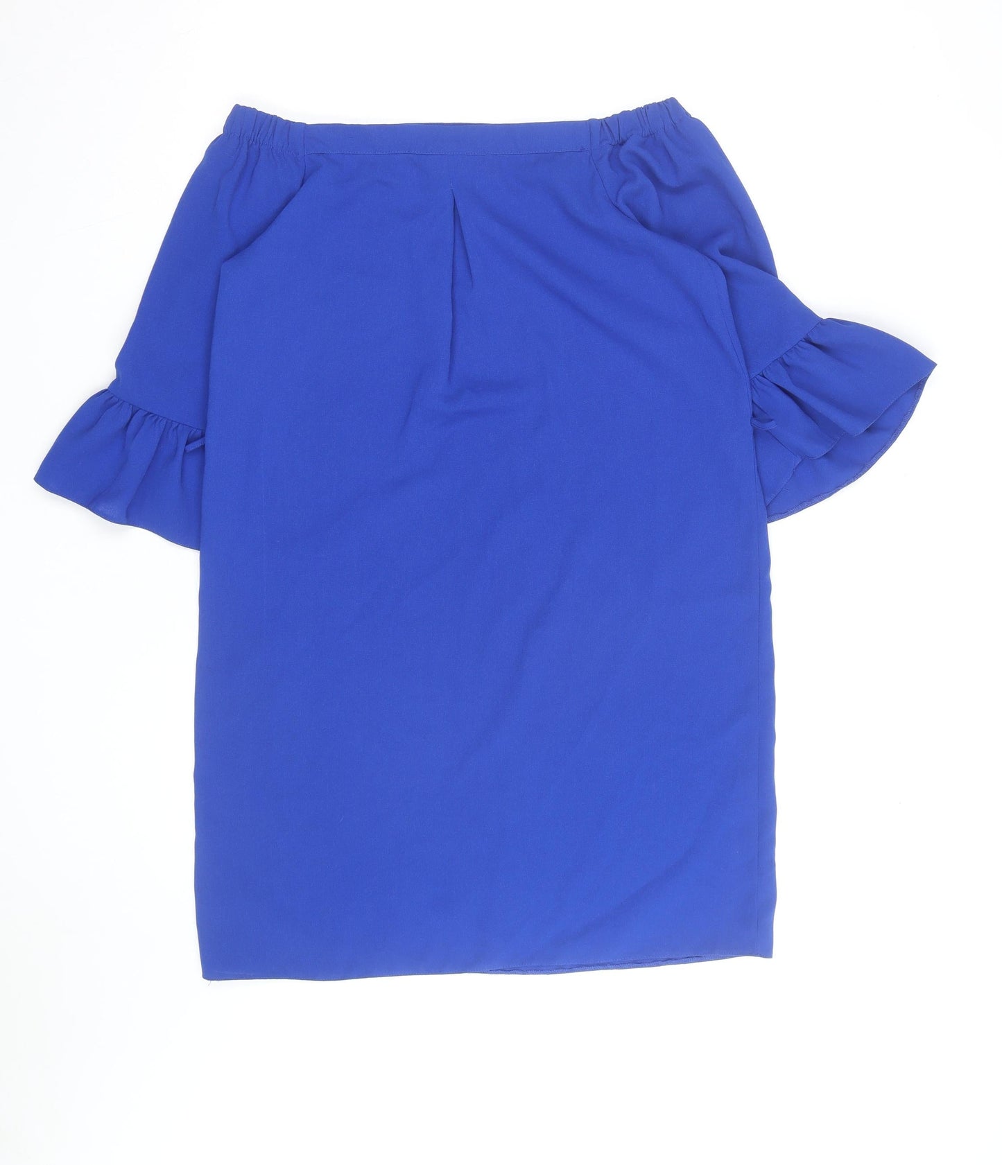 Dorothy Perkins Women’s Blue Off Shoulder Frill Sleeve Shift Dress Size 10