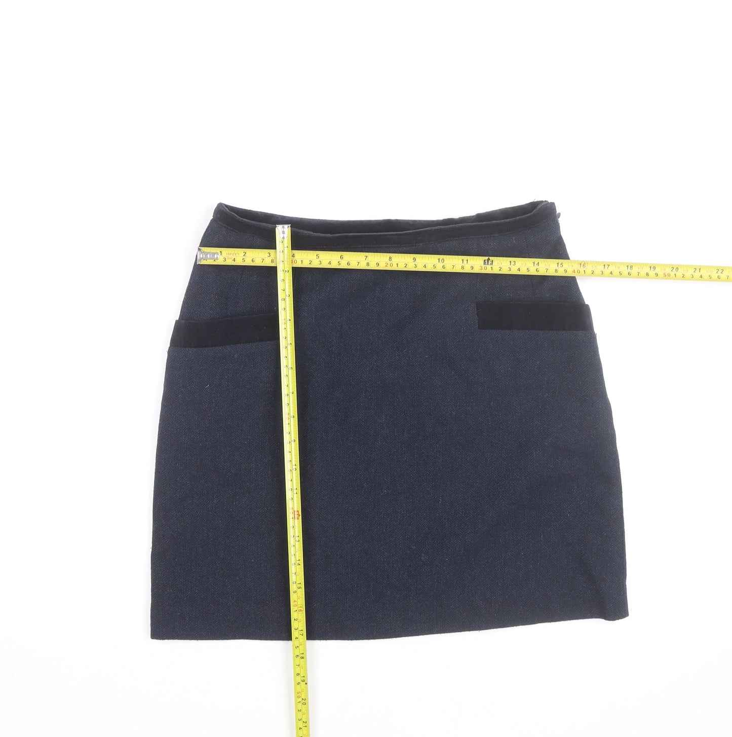 Joules Women’s Blue Tweed Wool Pencil Skirt Size 10