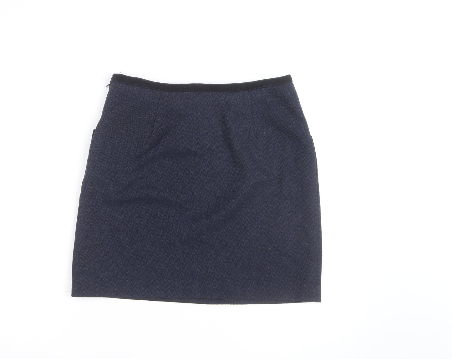 Joules Women’s Blue Tweed Wool Pencil Skirt Size 10