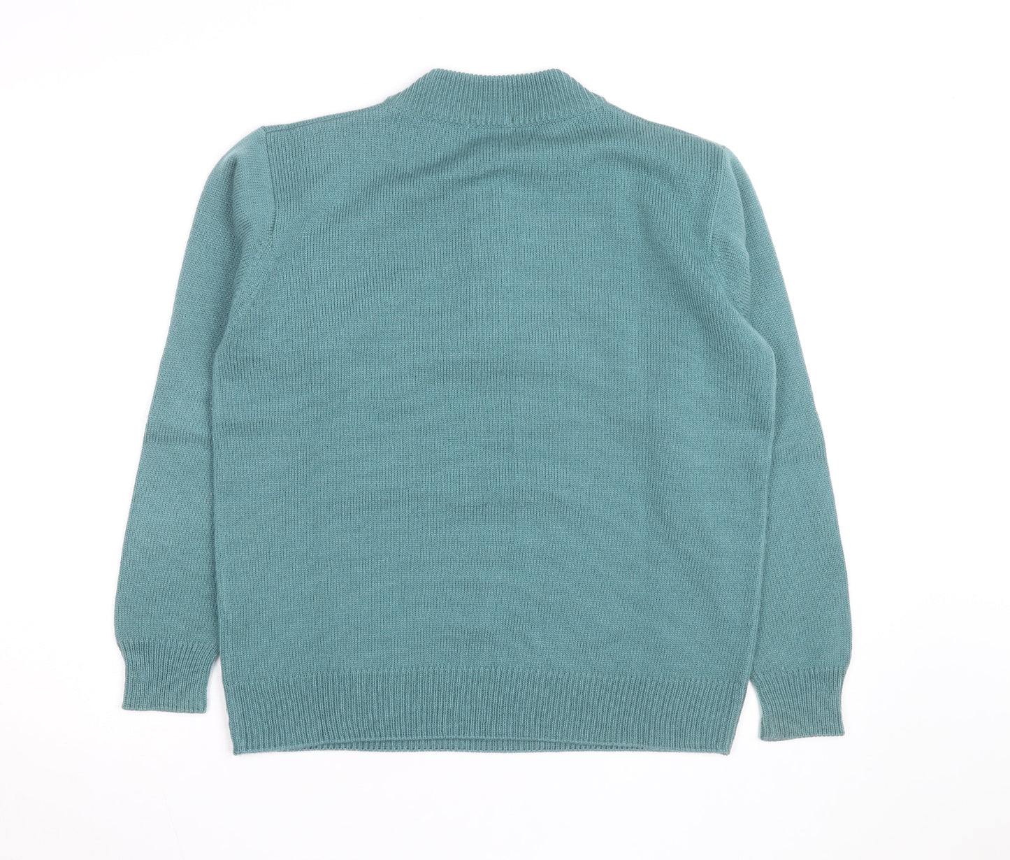 Damart Men's Green Acrylic Henley Jumper M Regular Fit