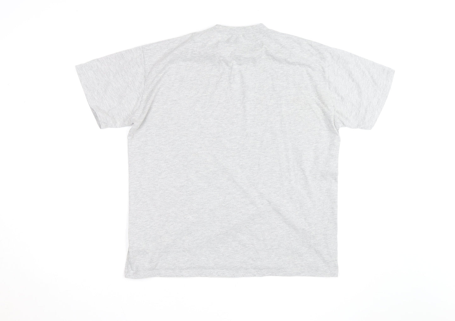 NA-KD Men’s Grey Crew Neck Short Sleeve Cotton T-Shirt Size S