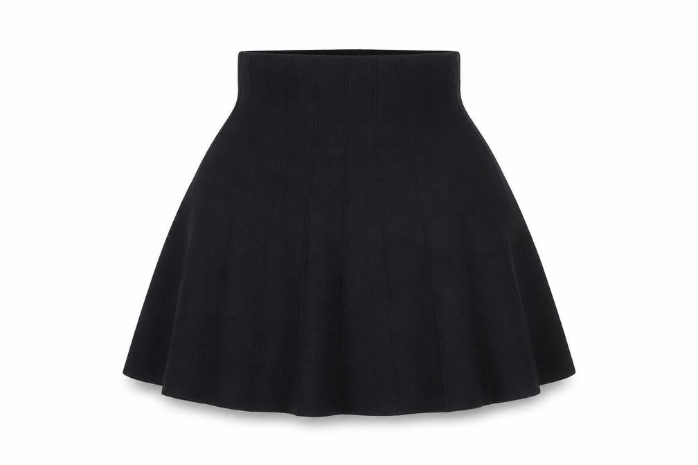 Pink Vanilla Women's Black Skater Short Skirt Size S High Rise