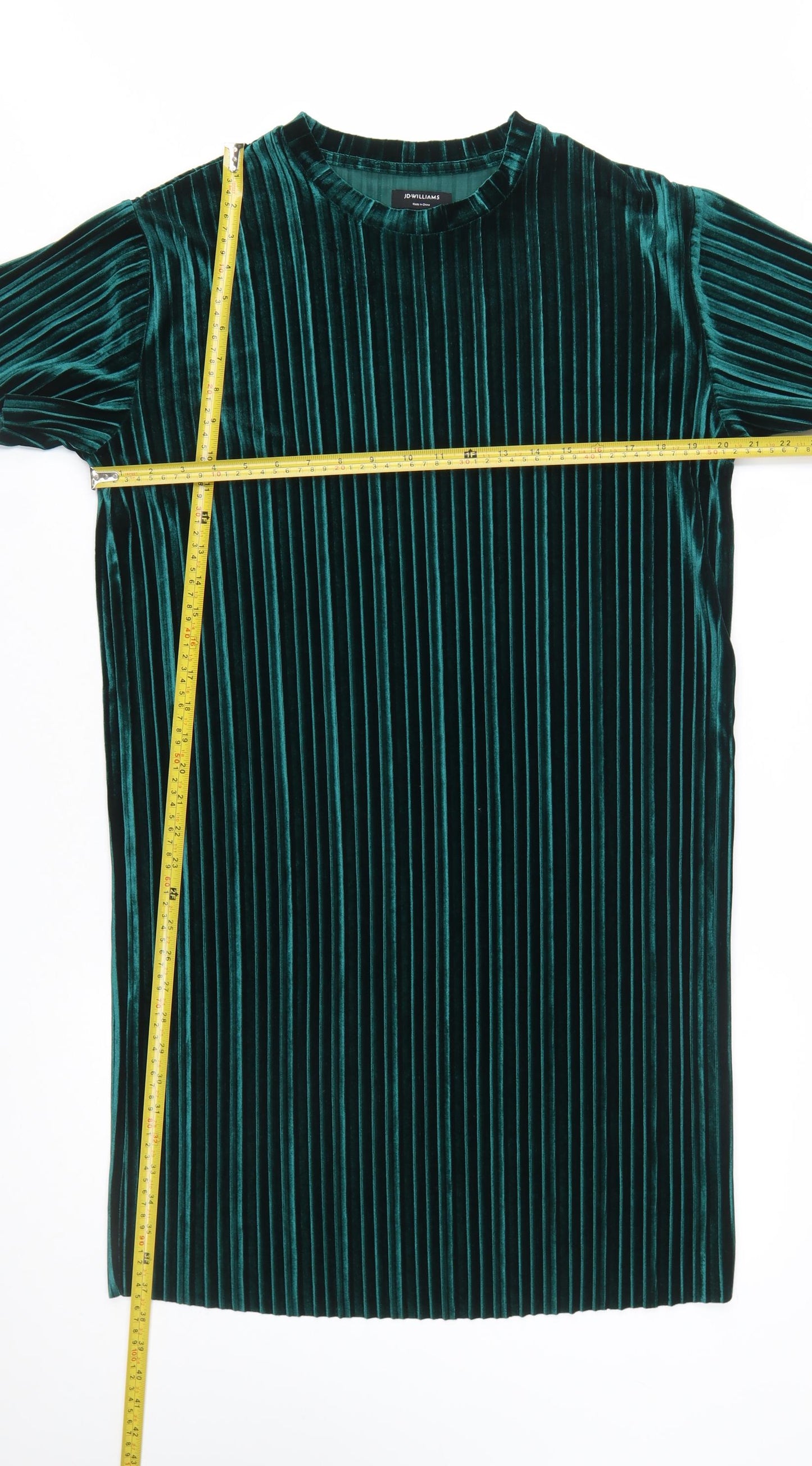 JD Williams Women’s Green Velvet Striped T-Shirt Dress Size 10