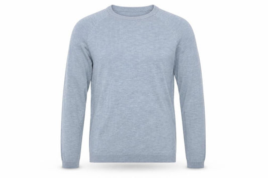 French Connection Men's Blue Cotton Linen Pullover Jumper Size S