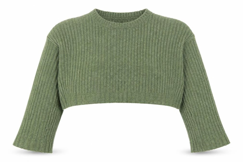 Urban Outfitters Women Green Ribbed Crew Neck Knit Jumper M