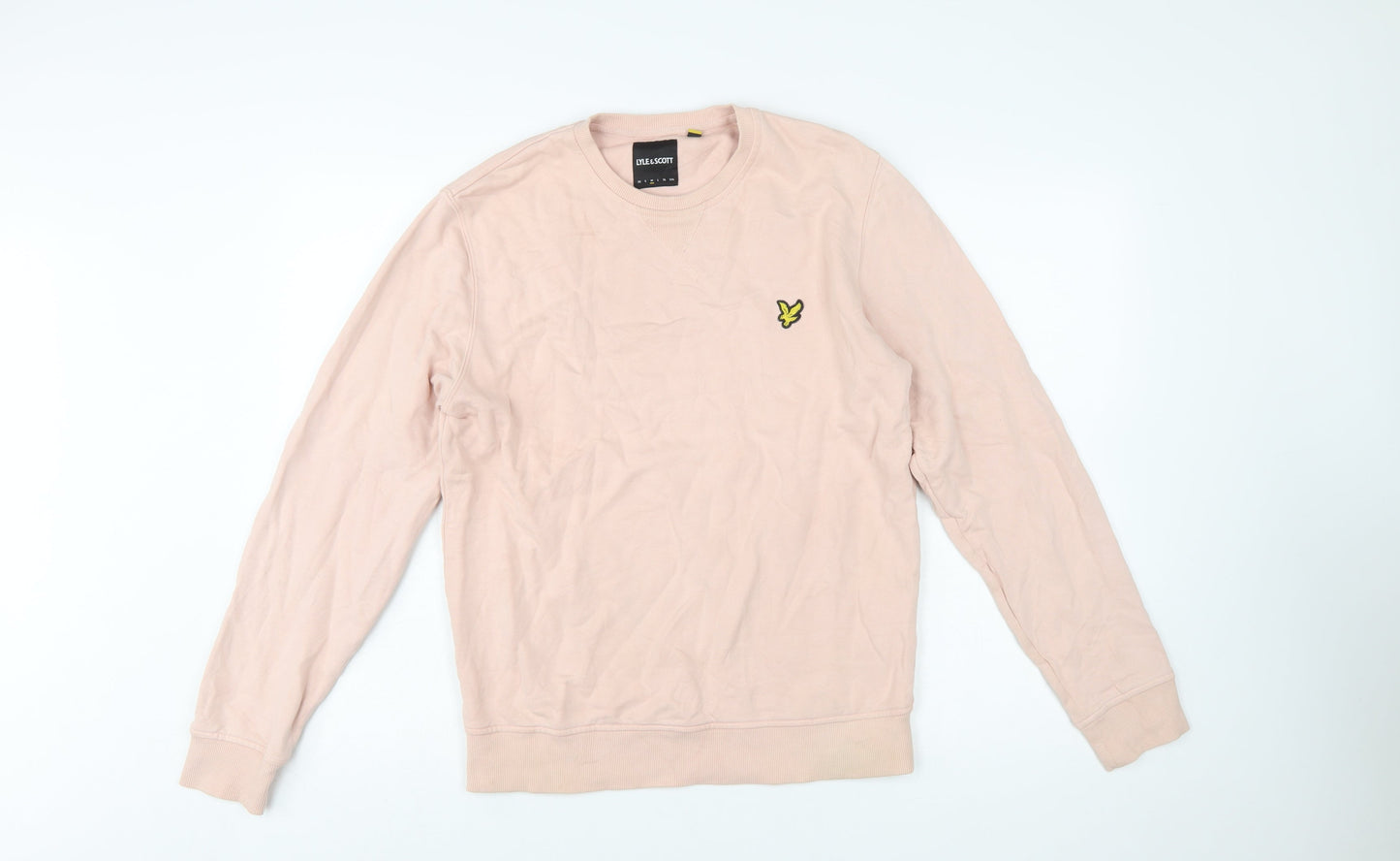 Lyle & Scott Men’s Pink Cotton Crew Neck Pullover Sweatshirt Size L