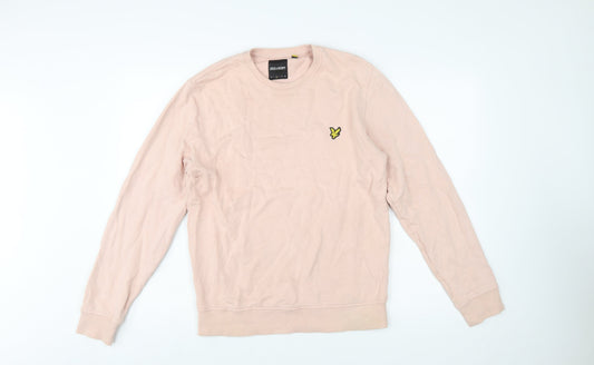 Lyle & Scott Men’s Pink Cotton Crew Neck Pullover Sweatshirt Size L
