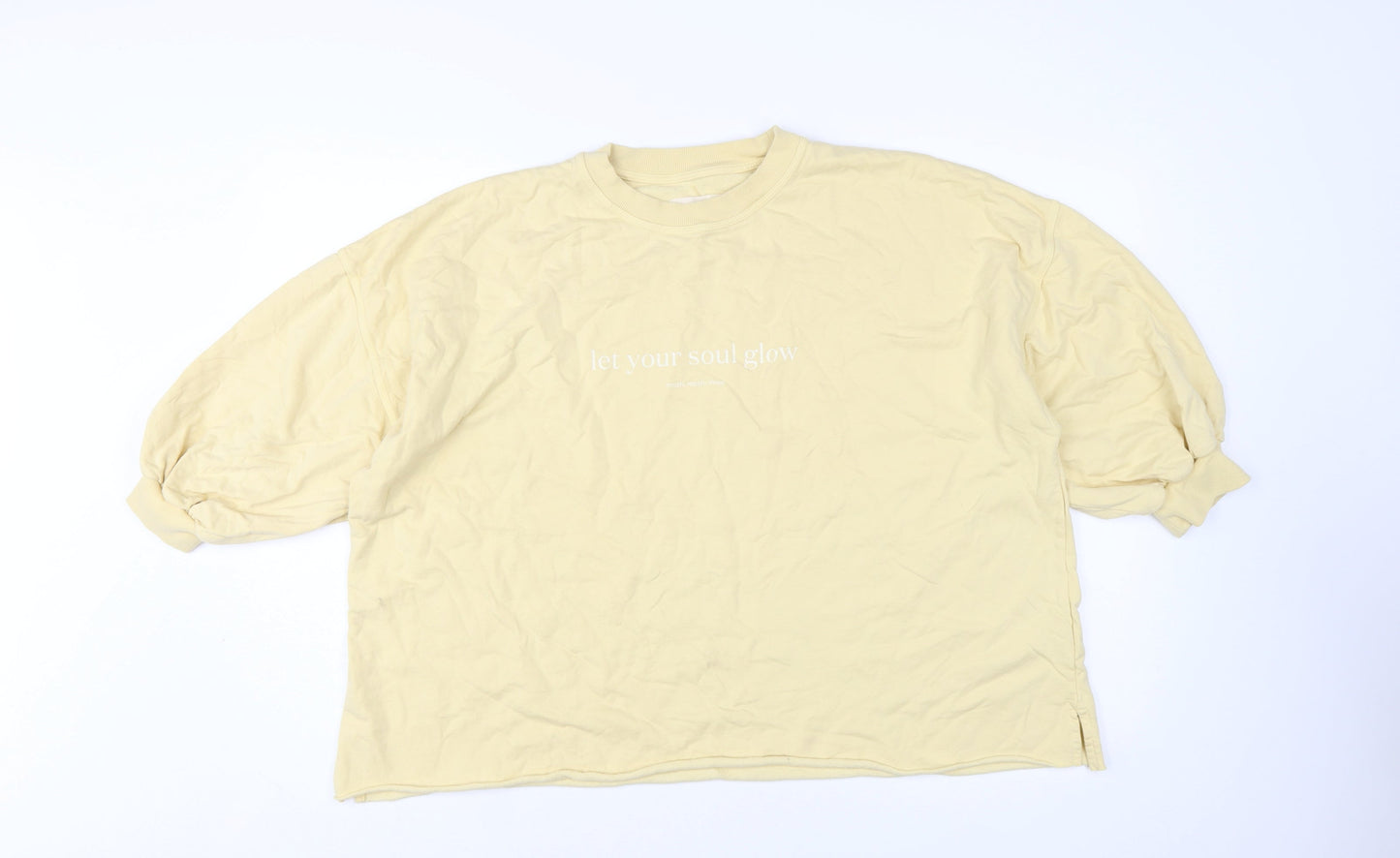 Moshi Moshi Mind Women Beige Pullover Sweatshirt S/M Organic Cotton