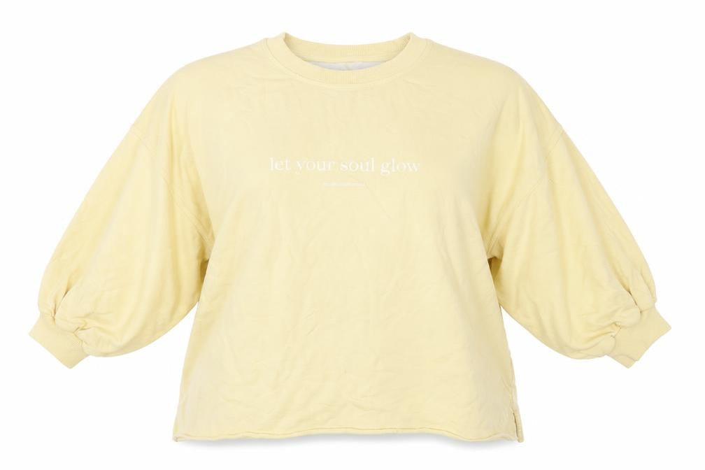 Moshi Moshi Mind Women Beige Pullover Sweatshirt S/M Organic Cotton