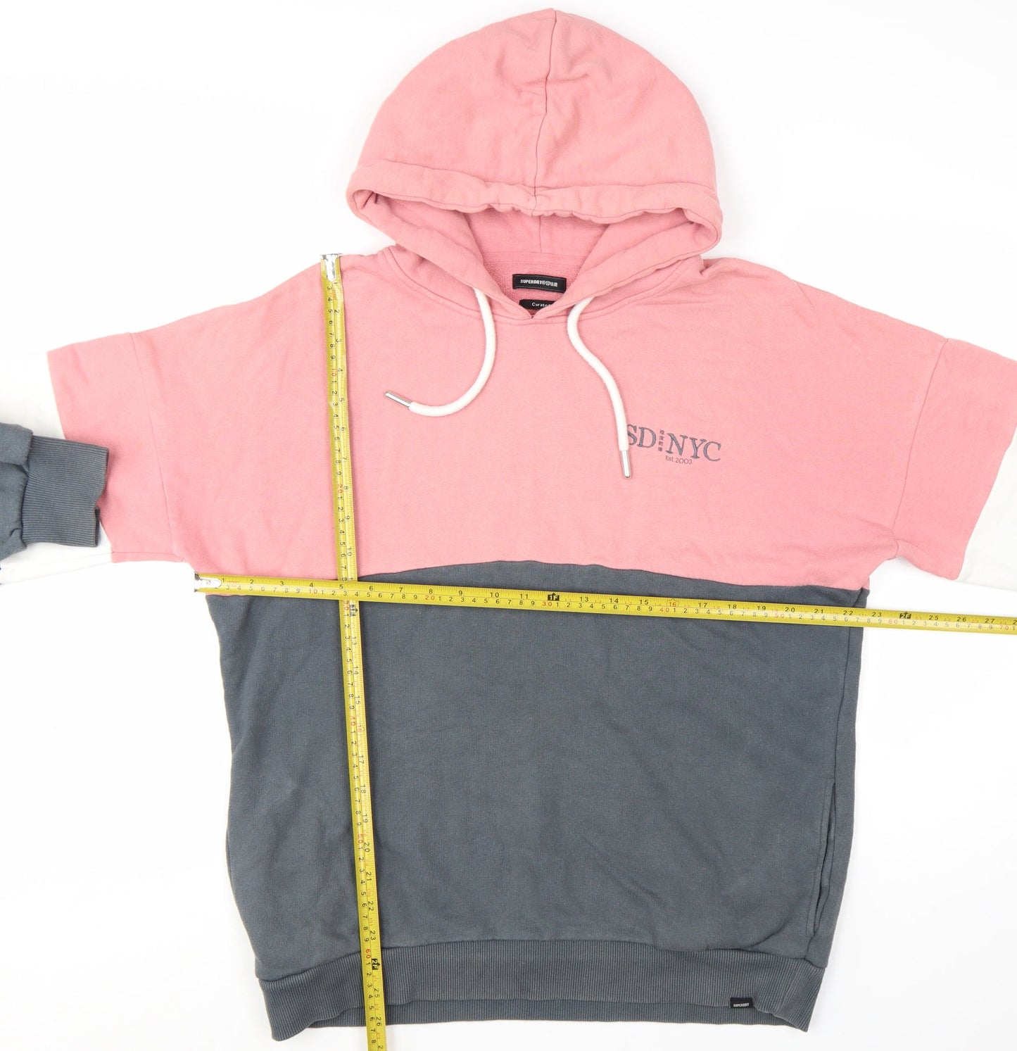 Superdry Men’s Multicoloured Pullover Hoodie XS Pink Grey Jersey