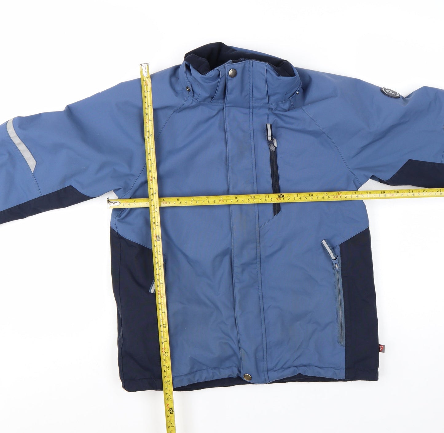 Polarn O. Pyret Boys Blue 9-10 Years Hooded Puffer Ski Jacket