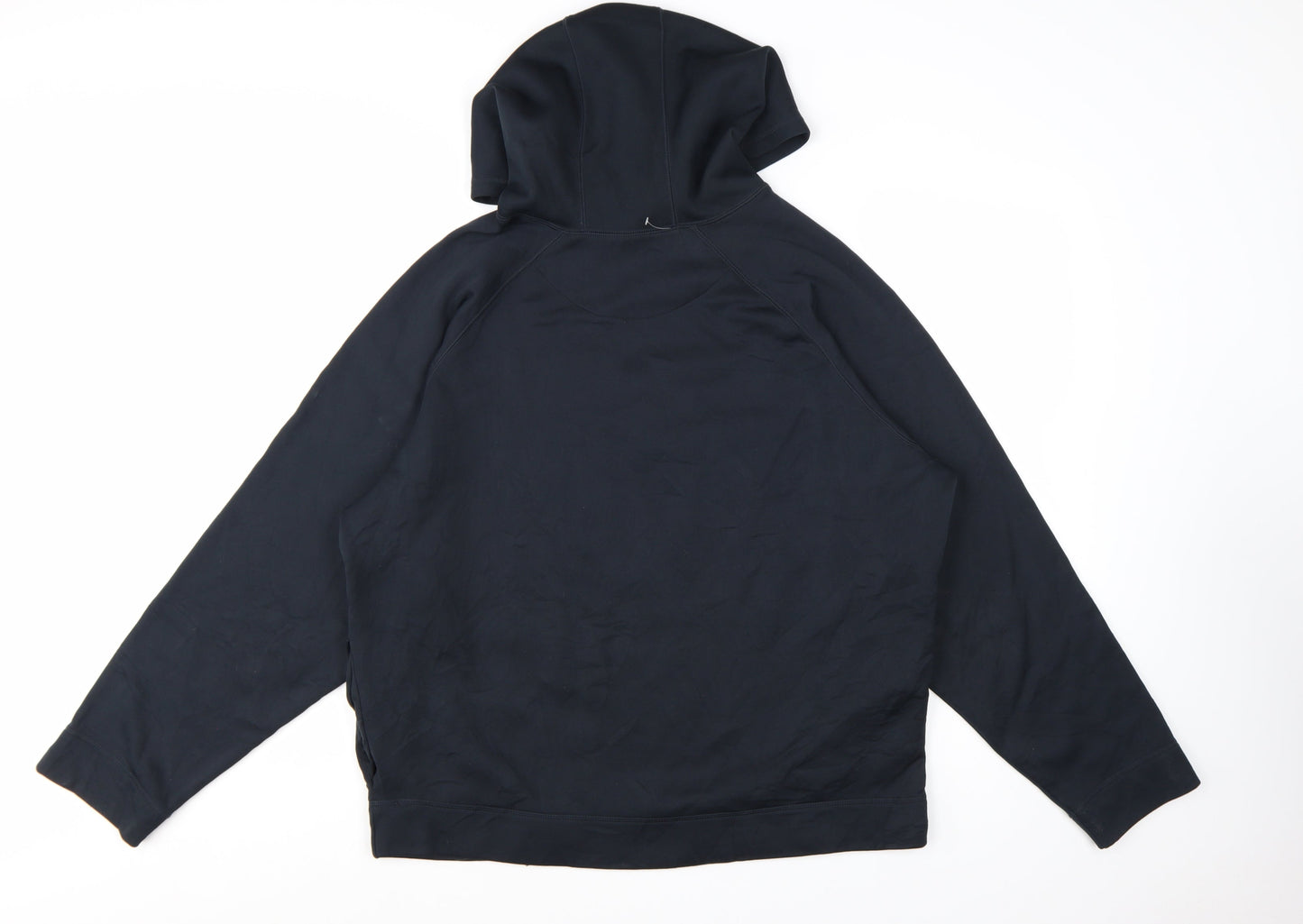 Reebok Mens Black L Pullover Hoodie Logo Graphic Sportswear