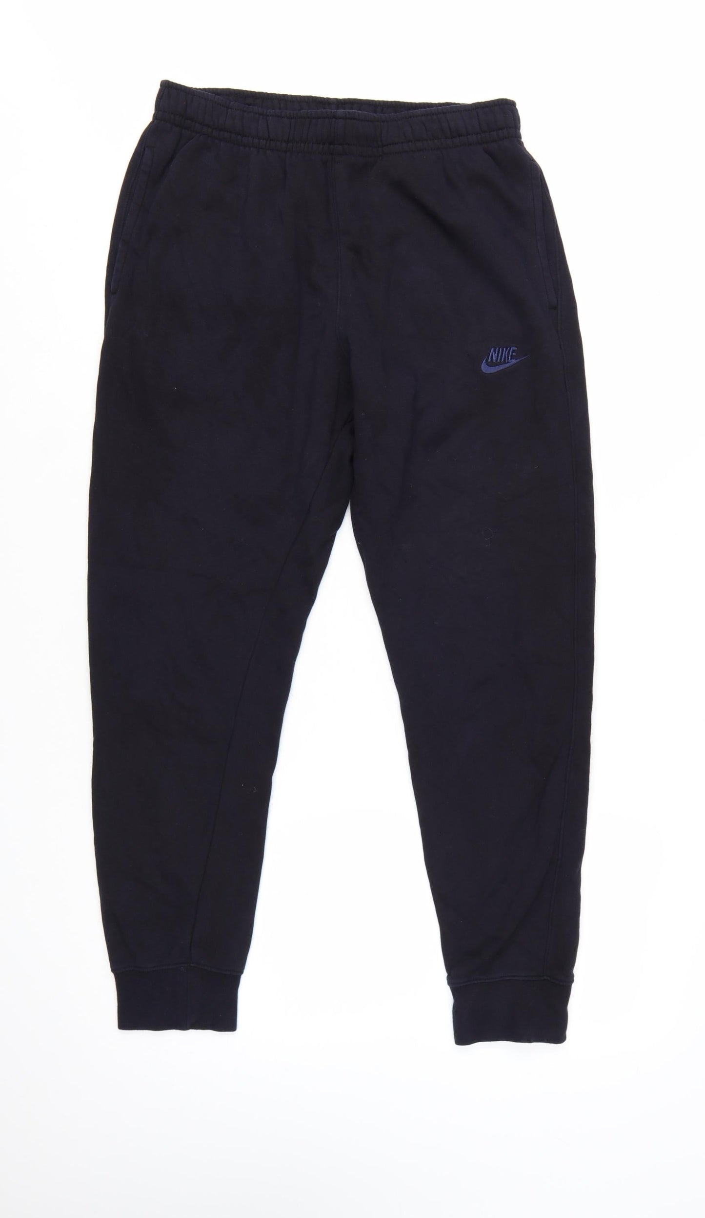 Nike Men's Black Jogger Trousers L Regular Fit Cotton Blend