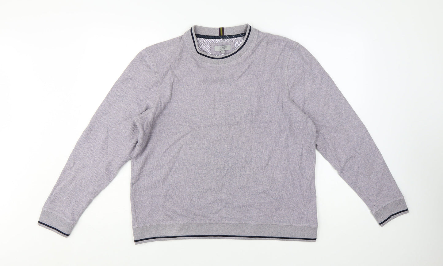 Ted Baker Men's Grey Cotton Crew Neck Pullover Sweatshirt Size L