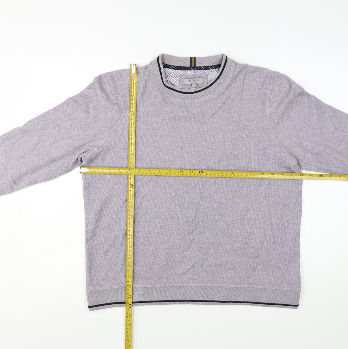 Ted Baker Men's Grey Cotton Crew Neck Pullover Sweatshirt Size L