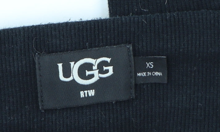UGG Womens Black Jogger Trousers XS Cotton Modal Blend