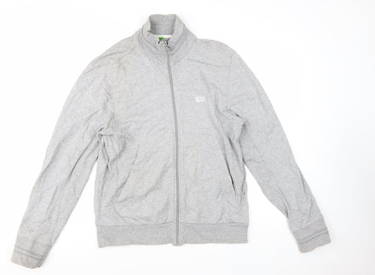 Hugo Boss Men's Grey Full Zip Sweatshirt Size S