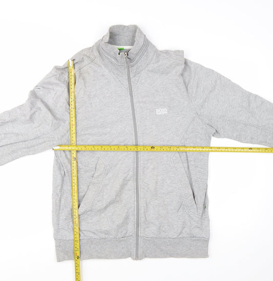 Hugo Boss Men's Grey Full Zip Sweatshirt Size S