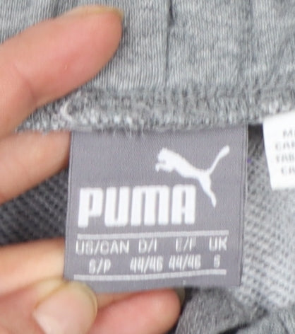 Puma Men's Grey Jogger Trousers Size S Regular Fit Sportswear