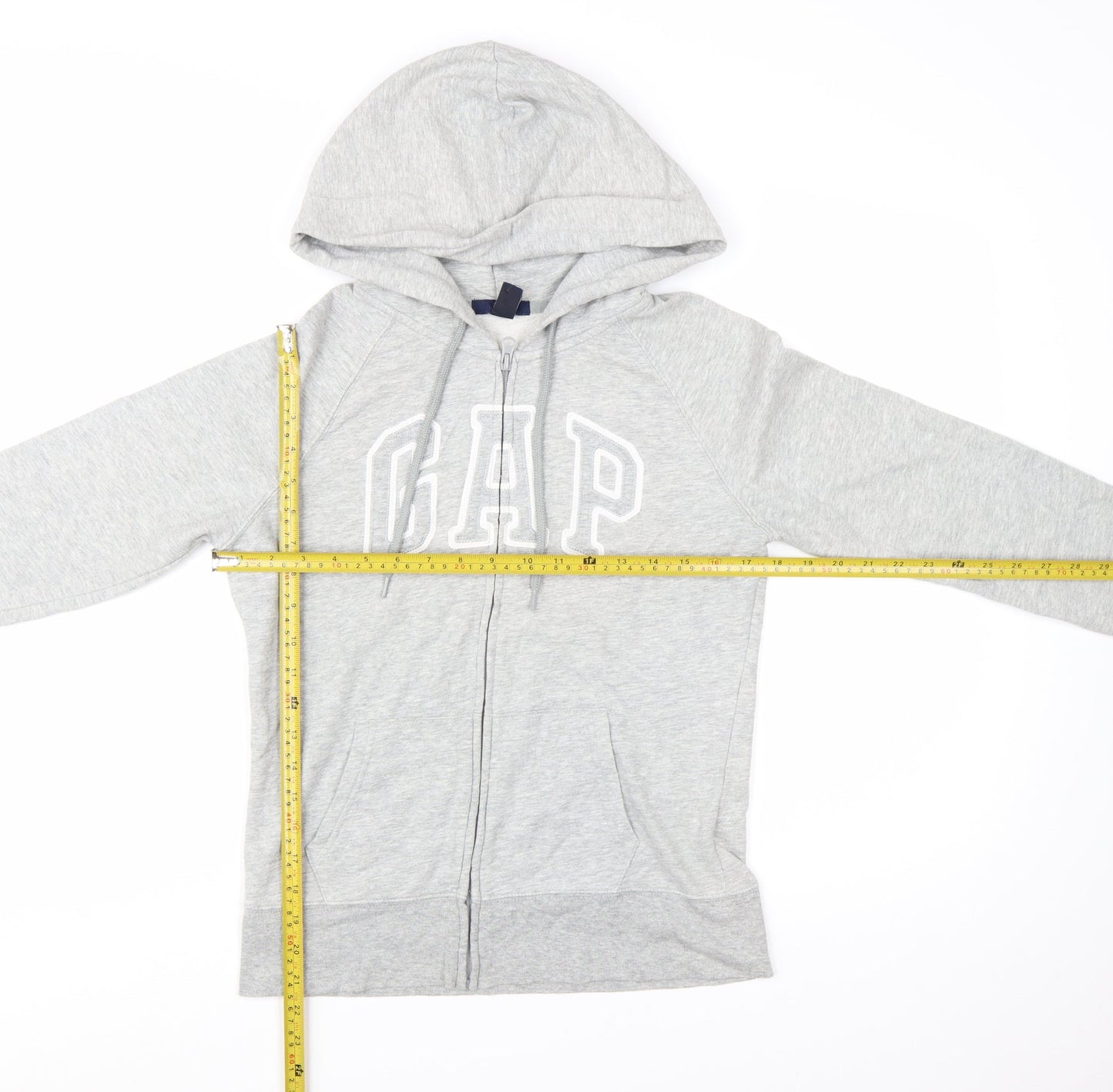 GAP Women's Grey Full Zip Hoodie Small Cotton Blend Casual