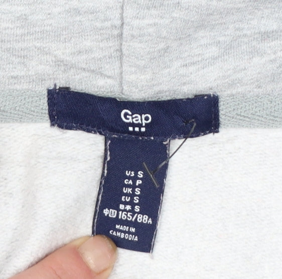 GAP Women's Grey Full Zip Hoodie Small Cotton Blend Casual