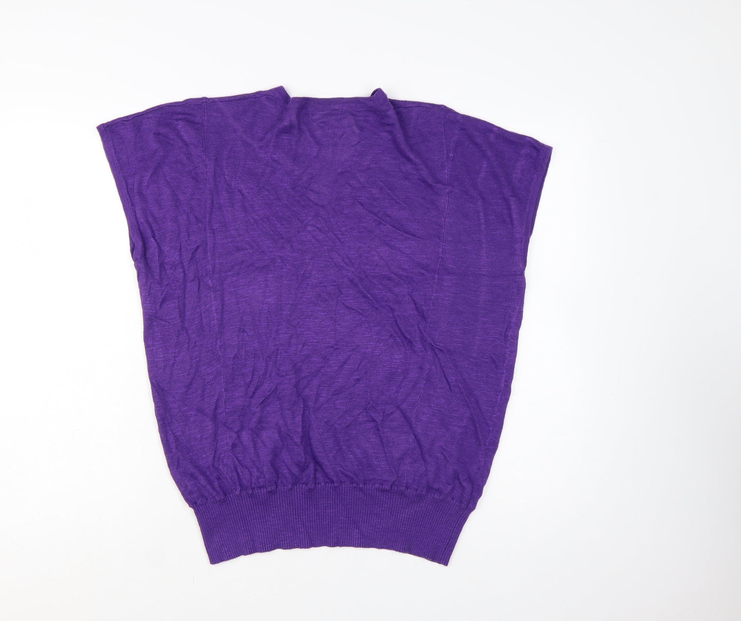 Emreco Women's Purple Henley Knit Jumper Size 16 V-Neck Lightweight