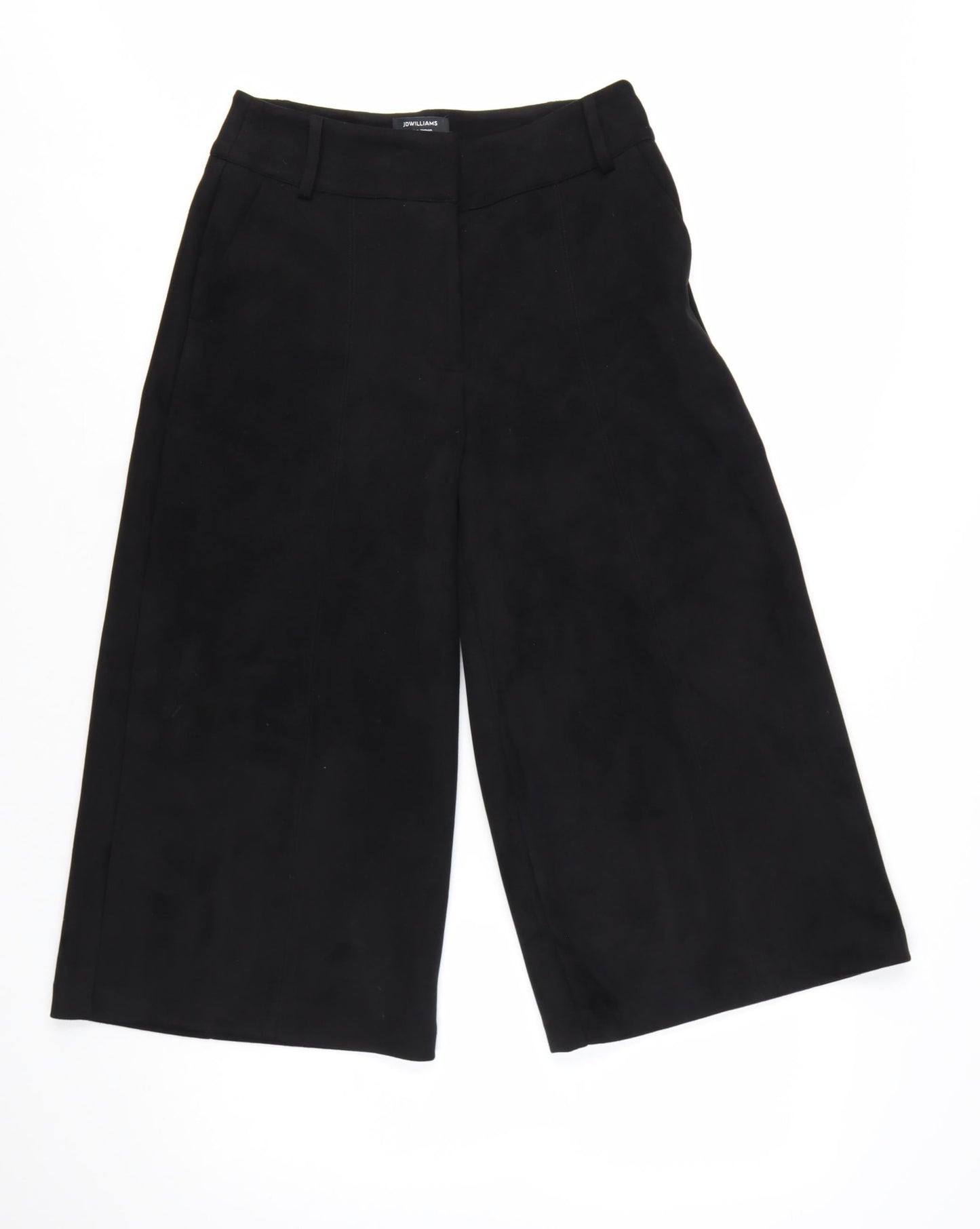 JD Williams Women’s Black Wide-Leg Cropped Trousers Size 10