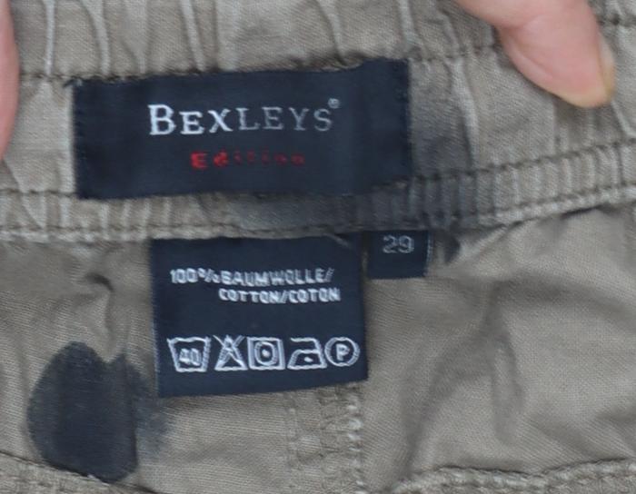 Bexleys Men’s Beige Cargo Shorts 29in Artistic Graffiti Cotton
