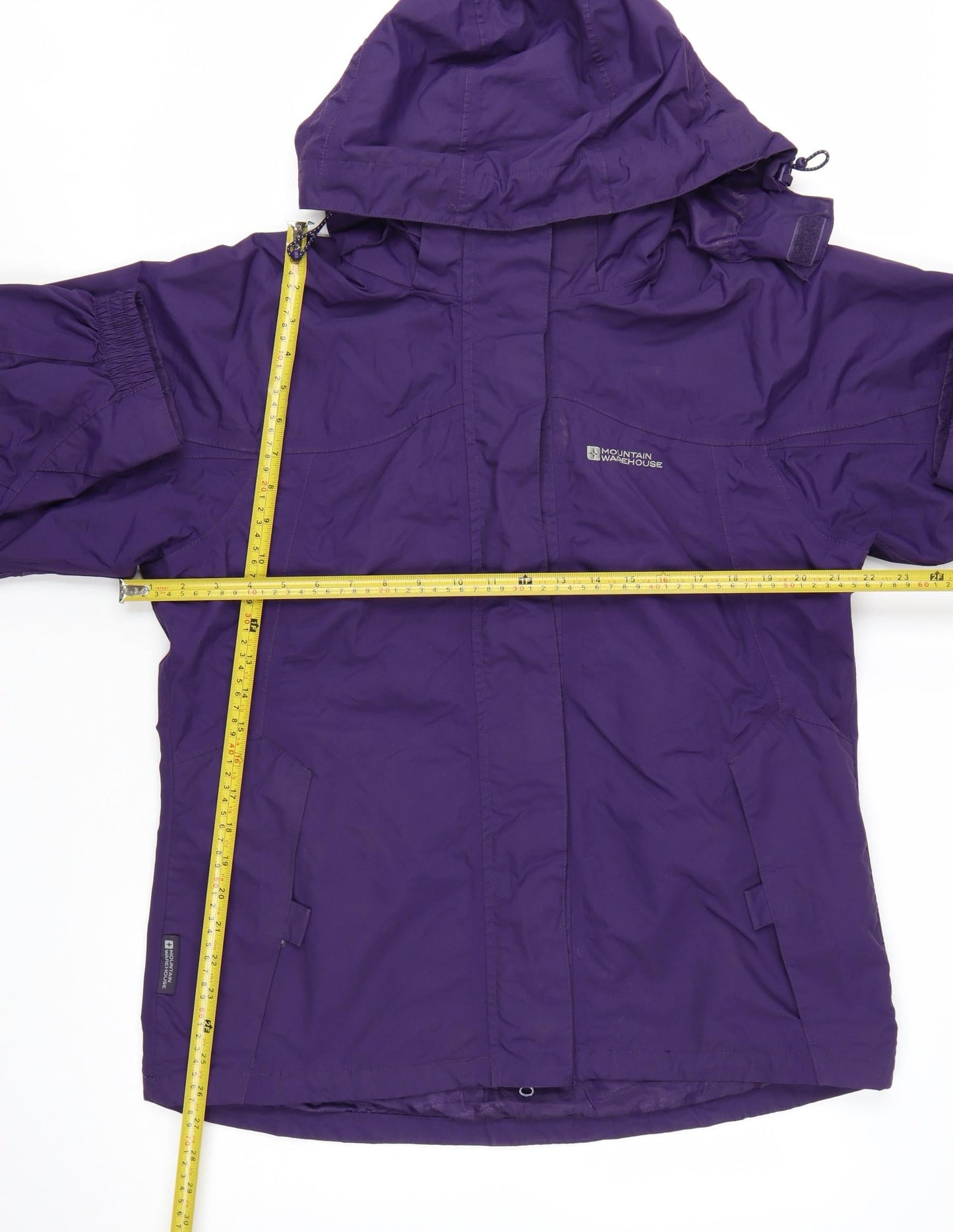 Mountain Warehouse Women Purple Waterproof Hooded Rain Jacket Size 14