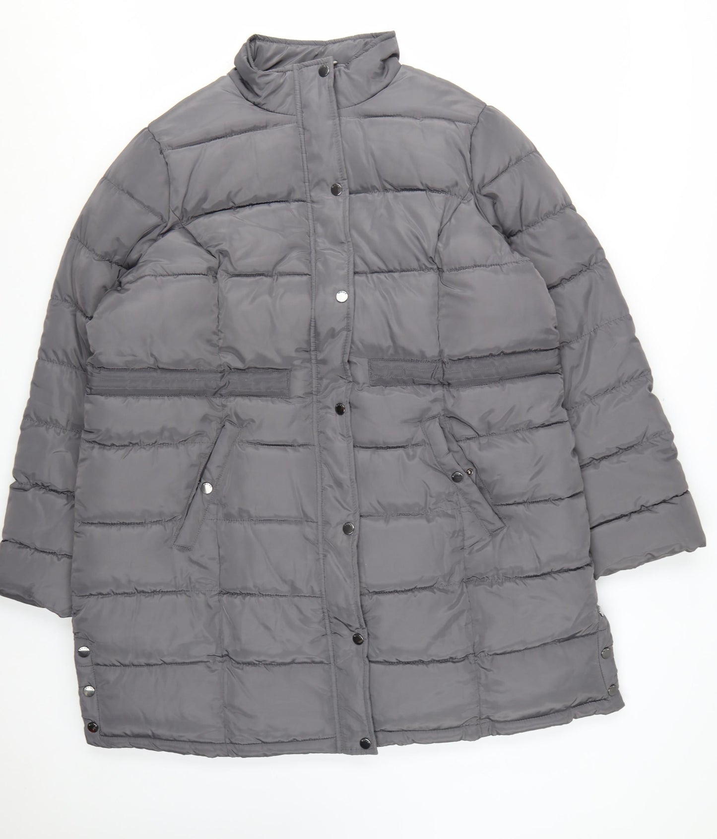 Maine New England Womens Grey Long Puffer Coat Size 20