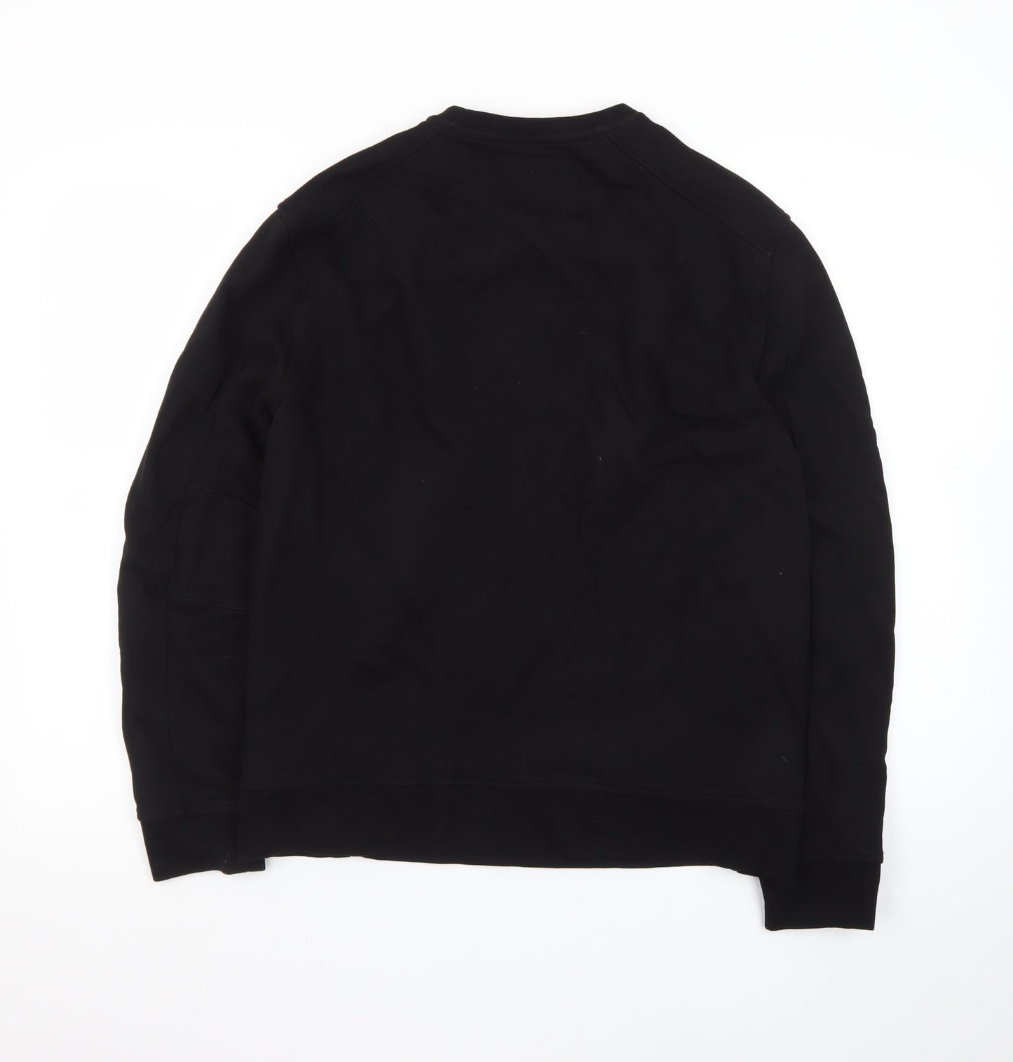 Armani Exchange Mens Black Small Pullover Sweatshirt with Logo Print