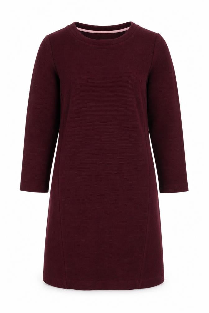 Boden Women’s Red Cotton Shift Dress Size 8 Long Sleeve
