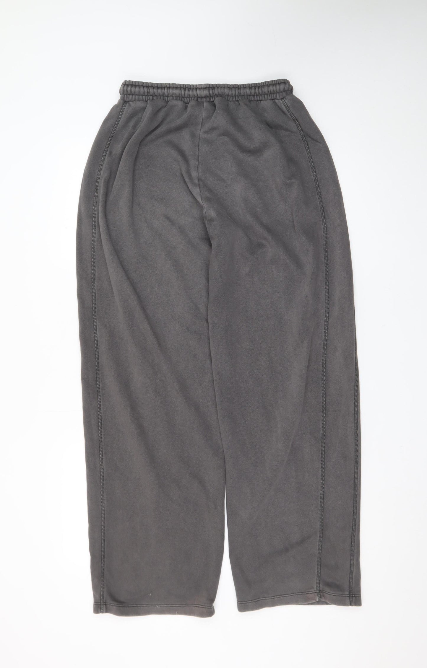 Zara Women Grey Fleece Sweatpants S Elastic Waist Comfort Fit